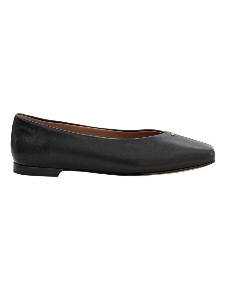 Piazza Ballet Flats in Black Leather image 1