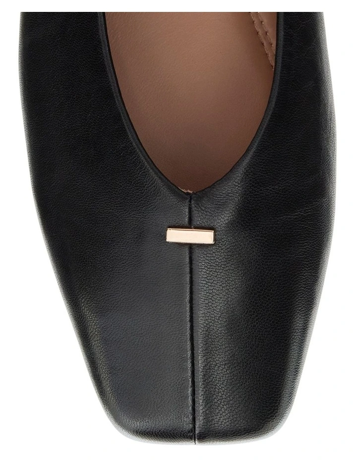 Piazza Ballet Flats in Black Leather image 4