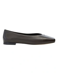 Piazza Ballet Flats in Chocolate Leather
