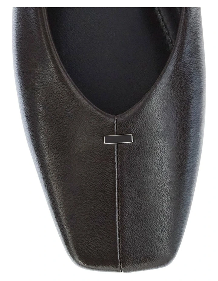 Piazza Ballet Flats in Chocolate Leather image 4