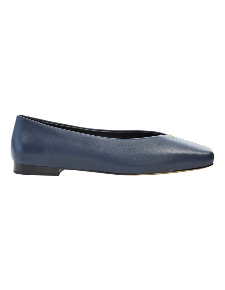 Piazza Ballet Flats in Navy Leather image 1