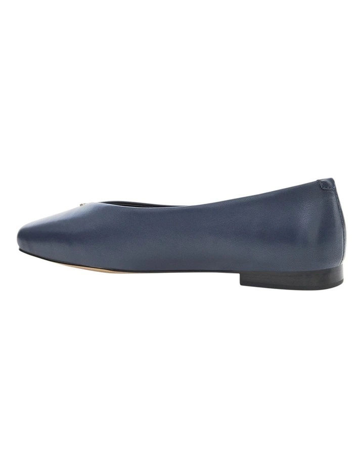 Piazza Ballet Flats in Navy Leather image 3