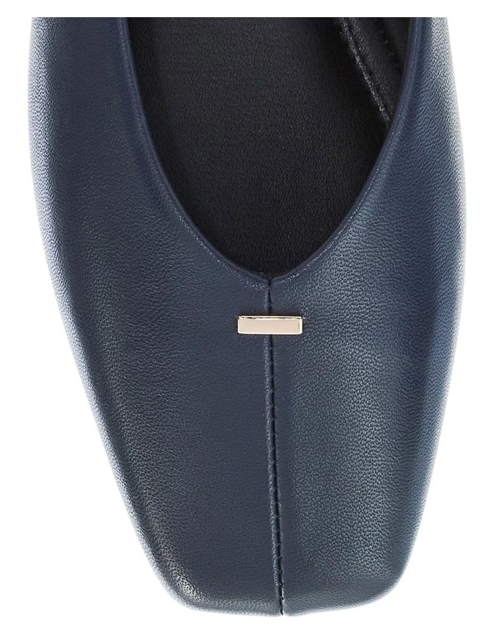 Piazza Ballet Flats in Navy Leather image 4