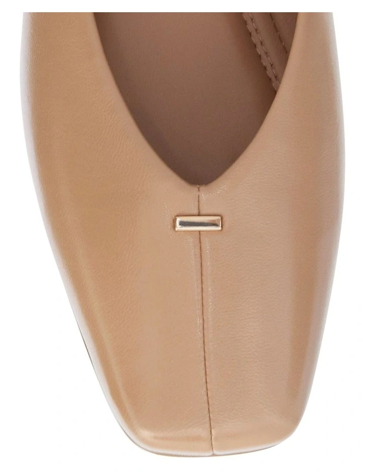Piazza Ballet Flats in Nude Leather image 4