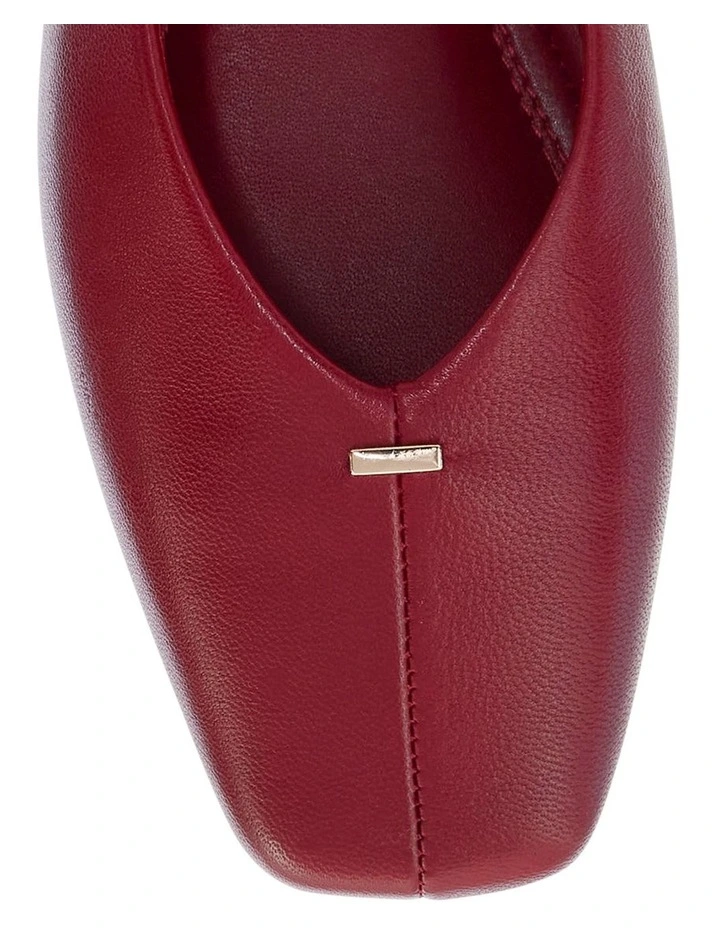 Piazza Ballet Flats in Red Leather image 4