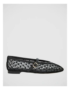 Berlin Ballet Flats in Black Mesh