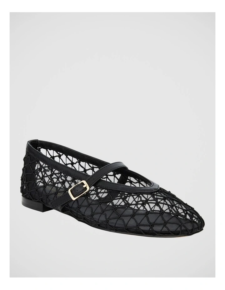 Berlin Ballet Flats in Black Mesh image 2