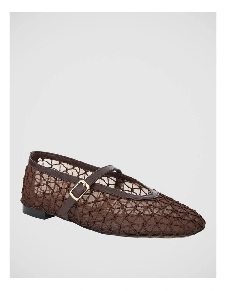 Berlin Ballet Flats in Chocolate Mesh image 2