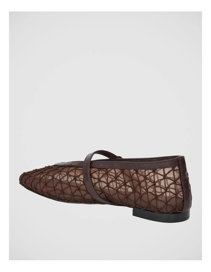 Berlin Ballet Flats in Chocolate Mesh image 3
