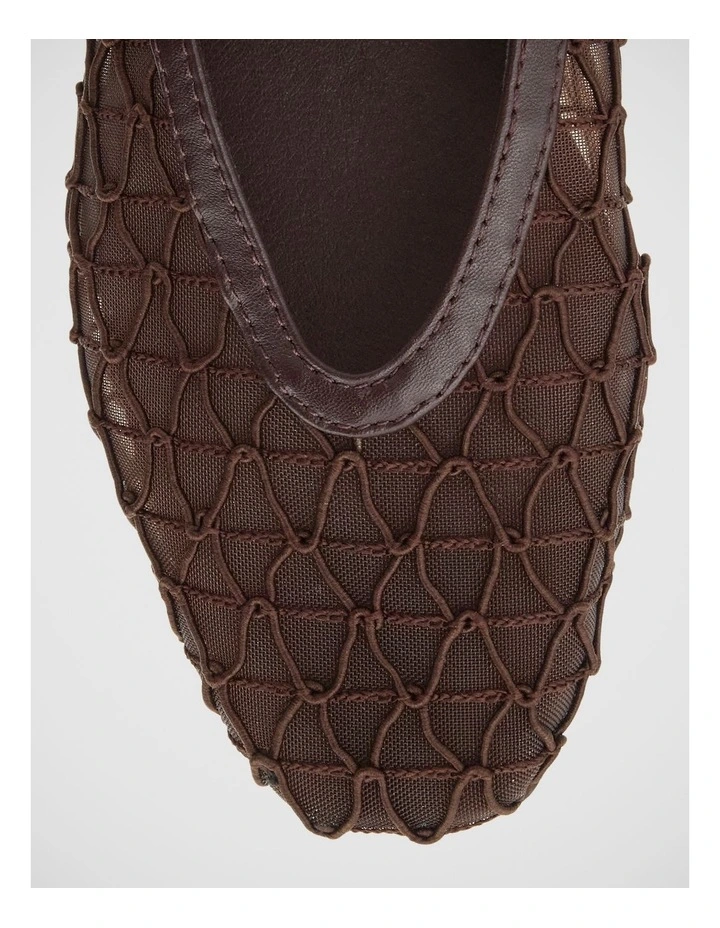 Berlin Ballet Flats in Chocolate Mesh image 4