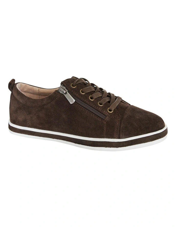 Whisper Sneakers in Chocolate Suede image 2
