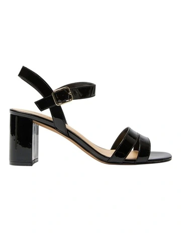 Utopia Leather Sandals in Black Patent