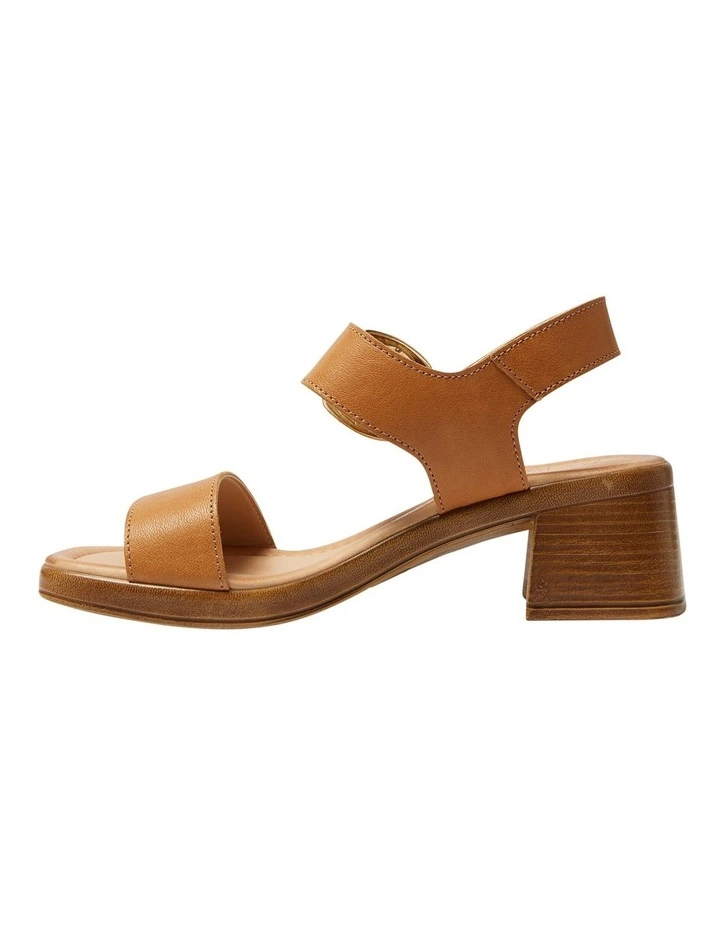 Imagine Leather Sandals in Tan image 3