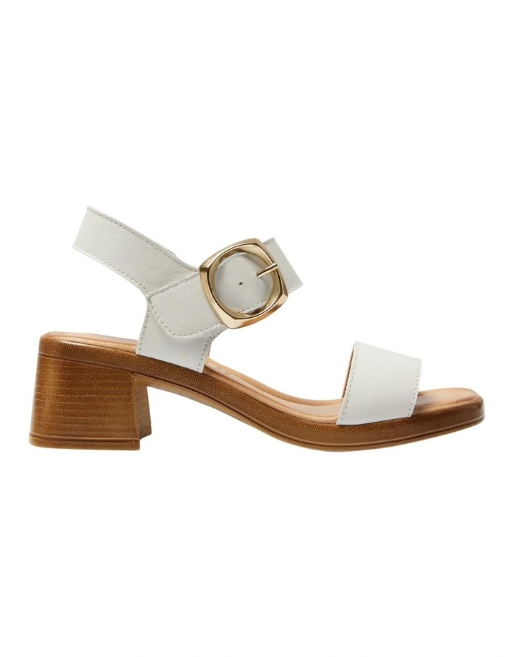 Imagine Leather Sandals in White image 1