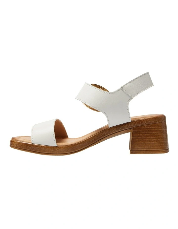 Imagine Leather Sandals in White image 5