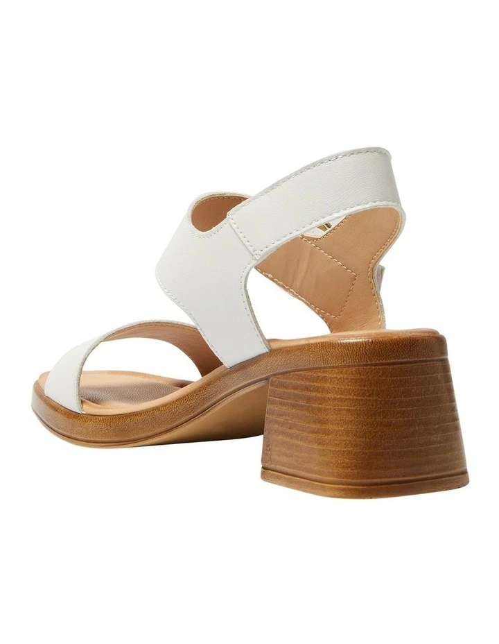 Imagine Leather Sandals in White image 6
