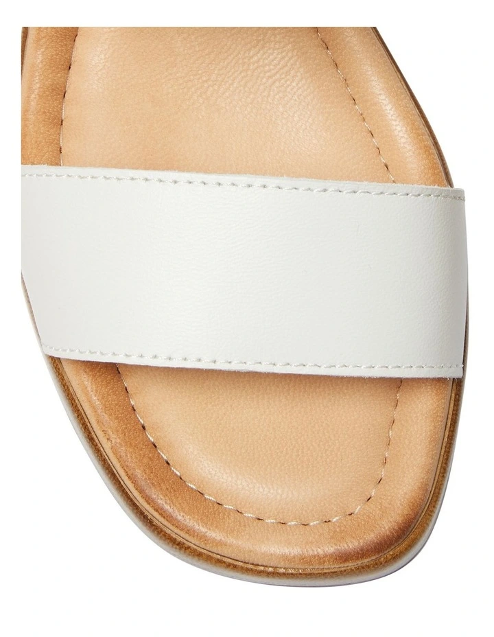 Imagine Leather Sandals in White image 7