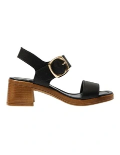 Imagine Leather Sandals in Black