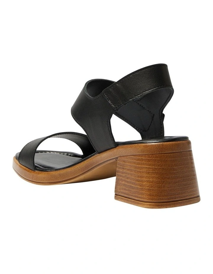 Imagine Leather Sandals in Black image 6