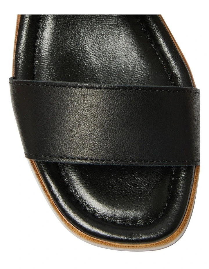 Imagine Leather Sandals in Black image 7