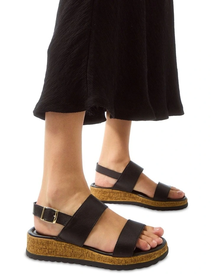 Ibis Leather Sandals in Black image 2