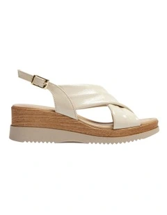 Inca Sandals in Ivory Patent