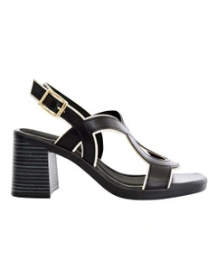 Heart Sandals in Black