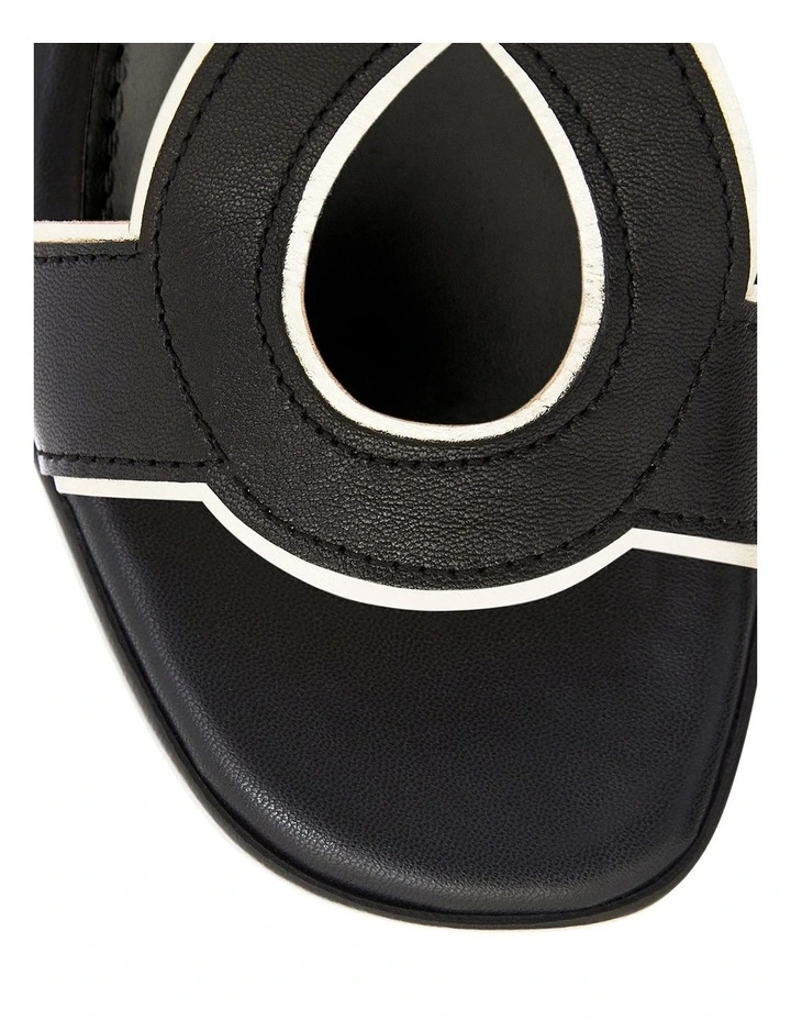 Heart Sandals in Black image 4