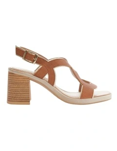 Heart Sandals in Brown
