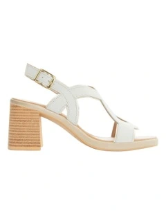 Heart Sandals in White