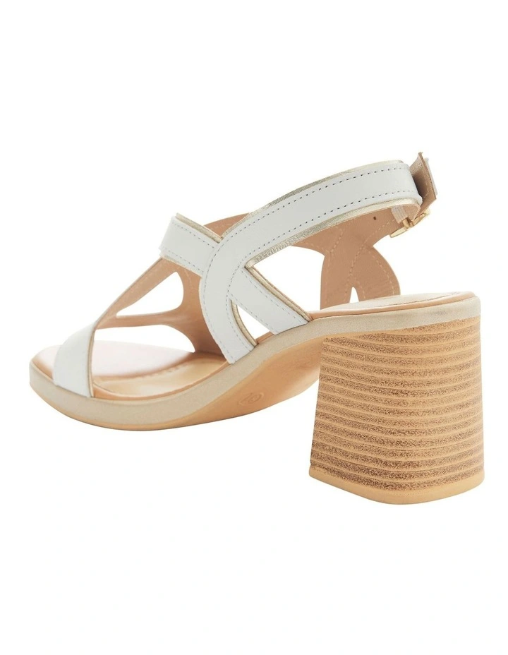 Heart Sandals in White image 3