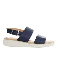 Shift Sandals in Navy Leather