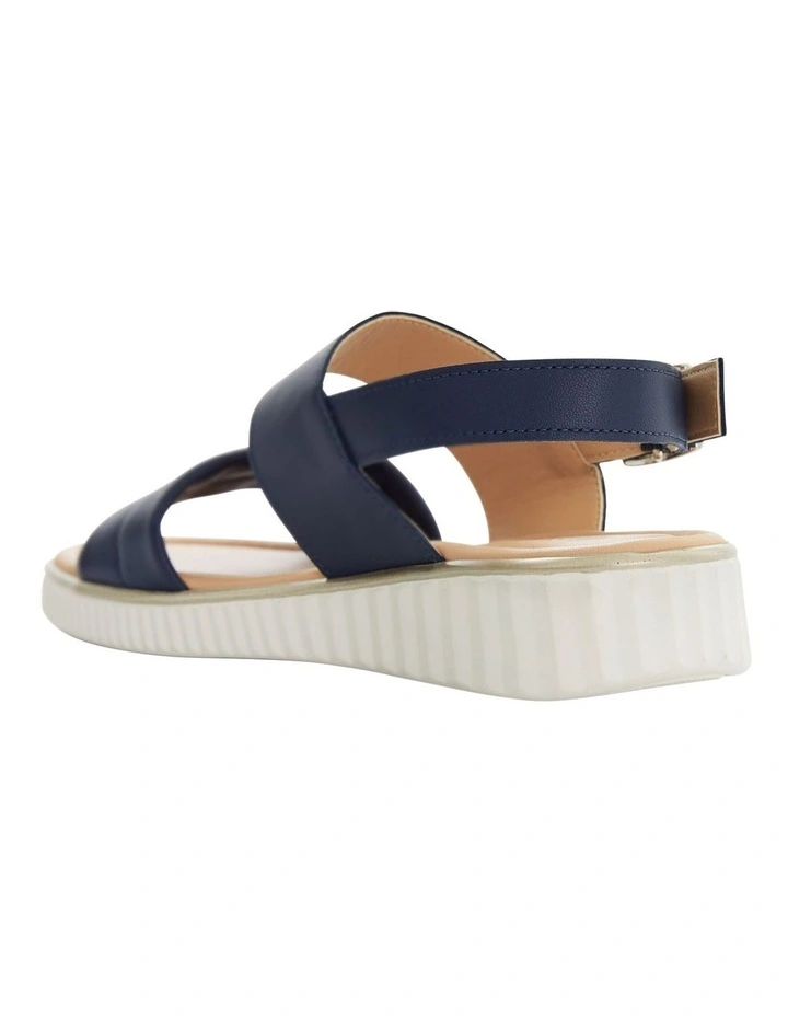 Shift Sandals in Navy Leather image 3