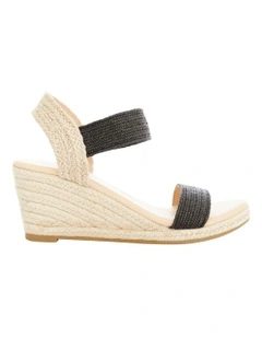 Sylvie Sandals in Black Raffia