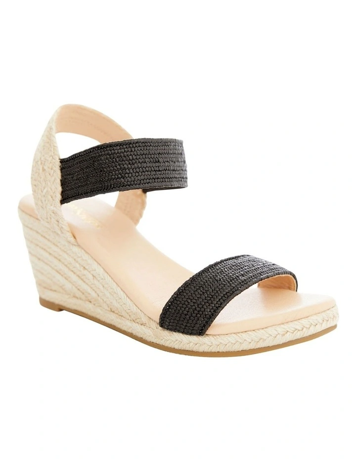 Sylvie Sandals in Black Raffia image 2