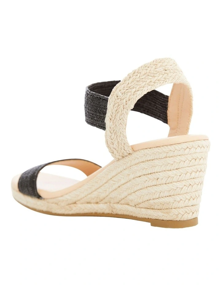 Sylvie Sandals in Black Raffia image 3