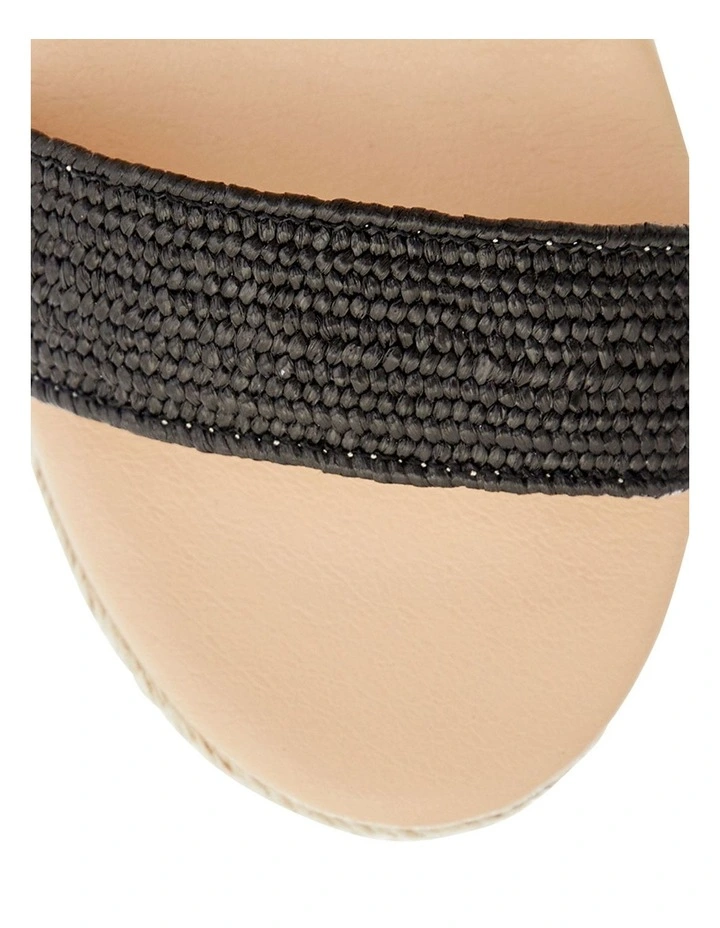 Sylvie Sandals in Black Raffia image 4