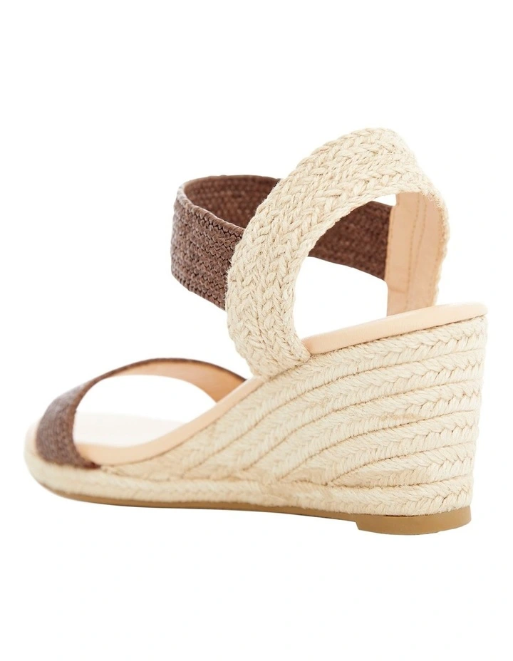 Sylvie Sandals in Chocolate Raffia image 3
