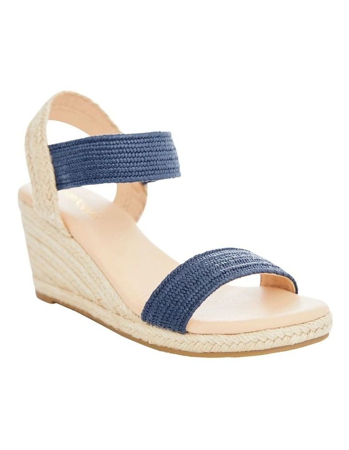 Sylvie Sandals in Navy Raffia image 2