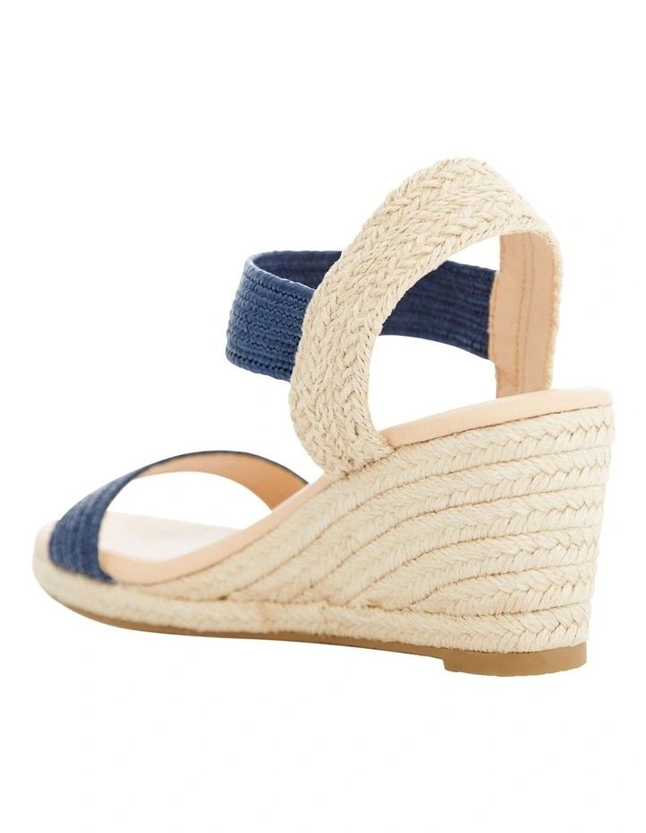 Sylvie Sandals in Navy Raffia image 3