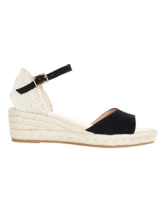 Regina Sandals in Black Suede