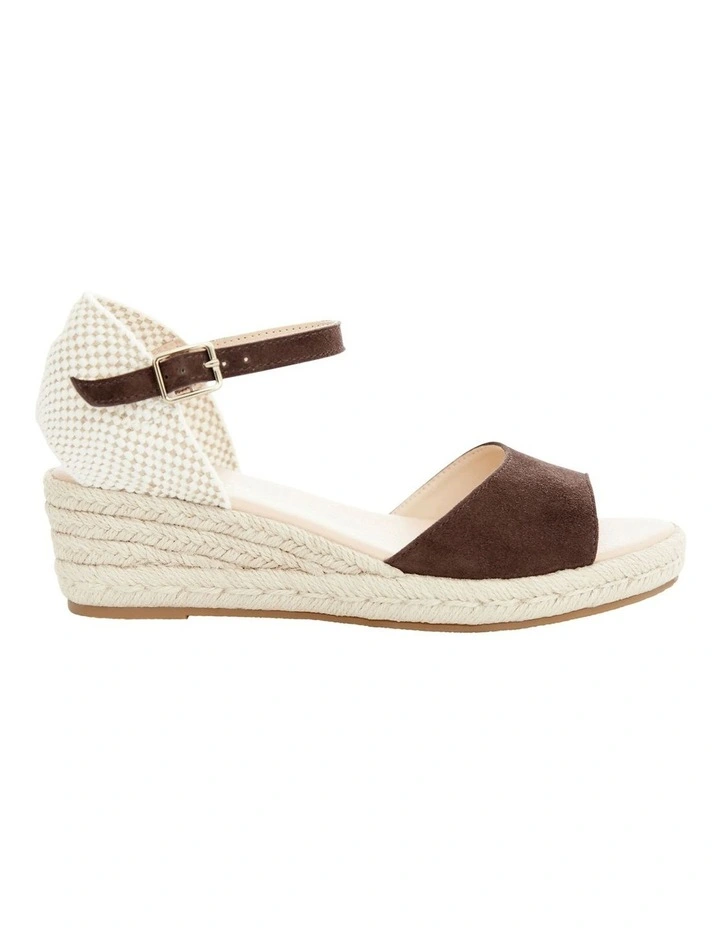 Regina Sandals in Chocolate Suede image 1