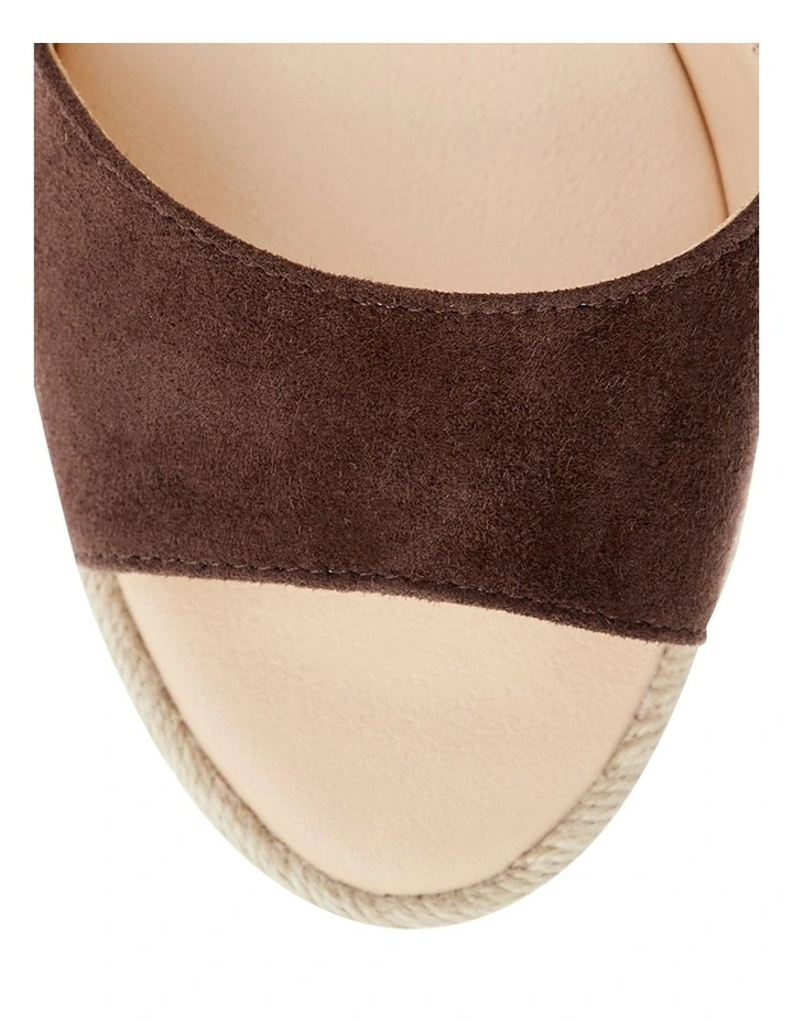 Regina Sandals in Chocolate Suede image 4