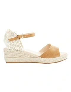 Regina Sandals in Tan Suede