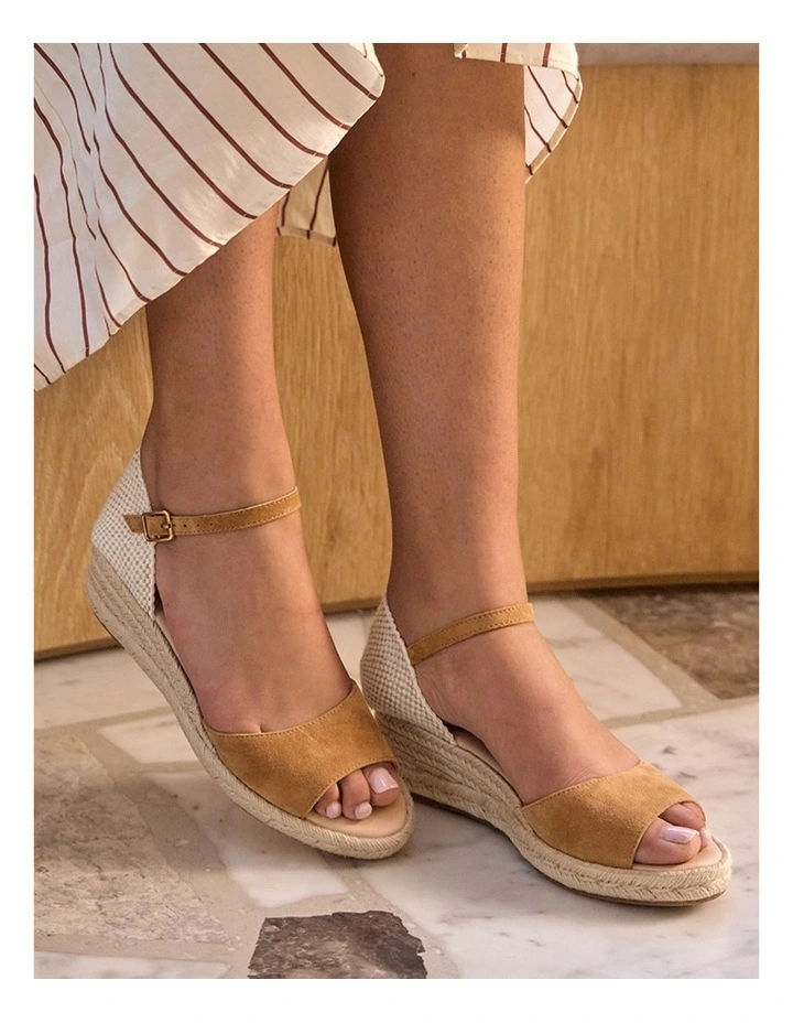 Regina Sandals in Tan Suede image 2