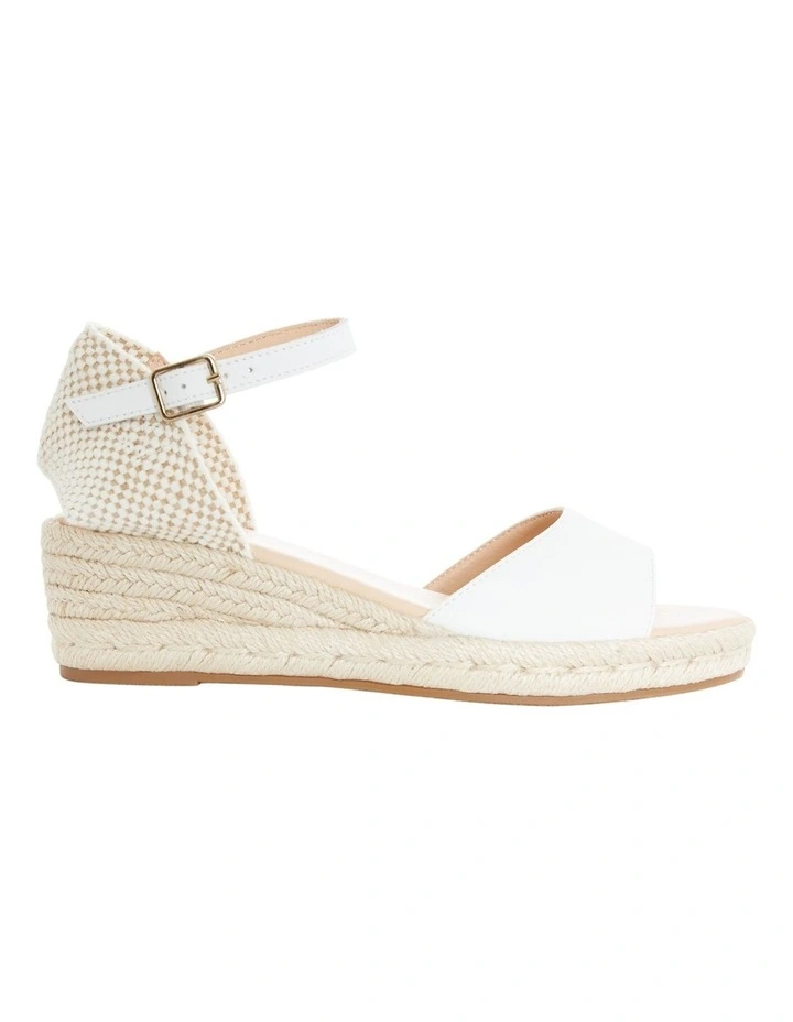 Regina Sandals in White Leather image 1