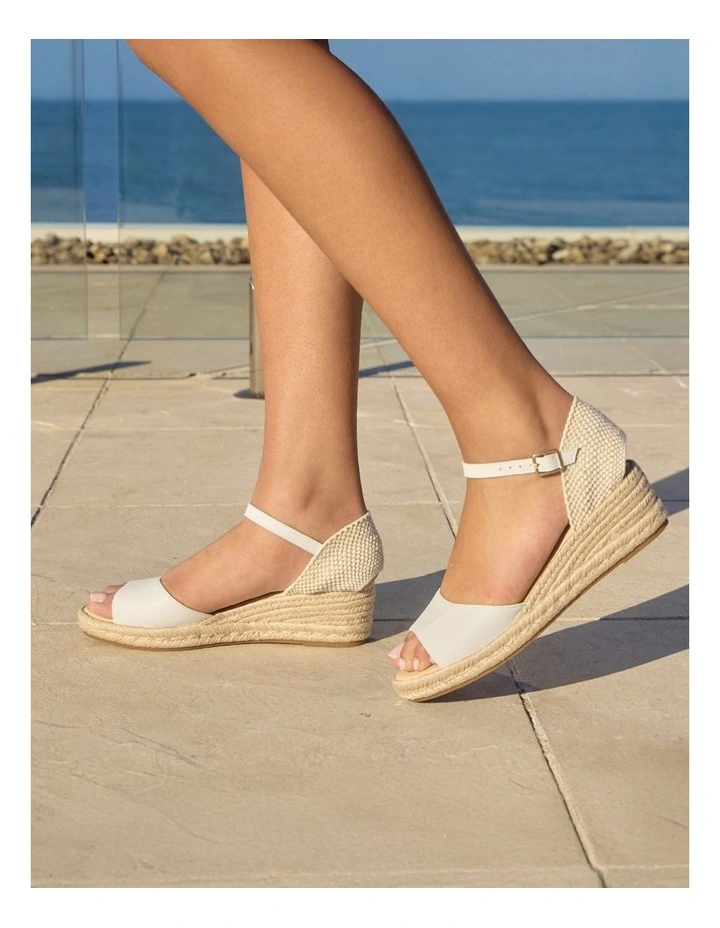 Regina Sandals in White Leather image 2