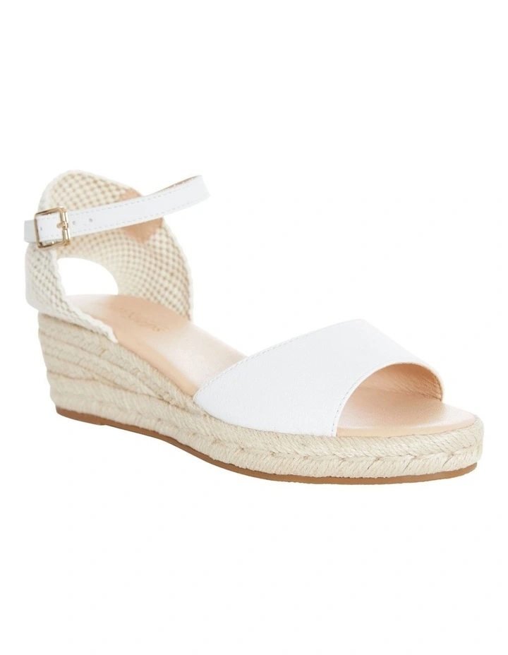 Regina Sandals in White Leather image 2