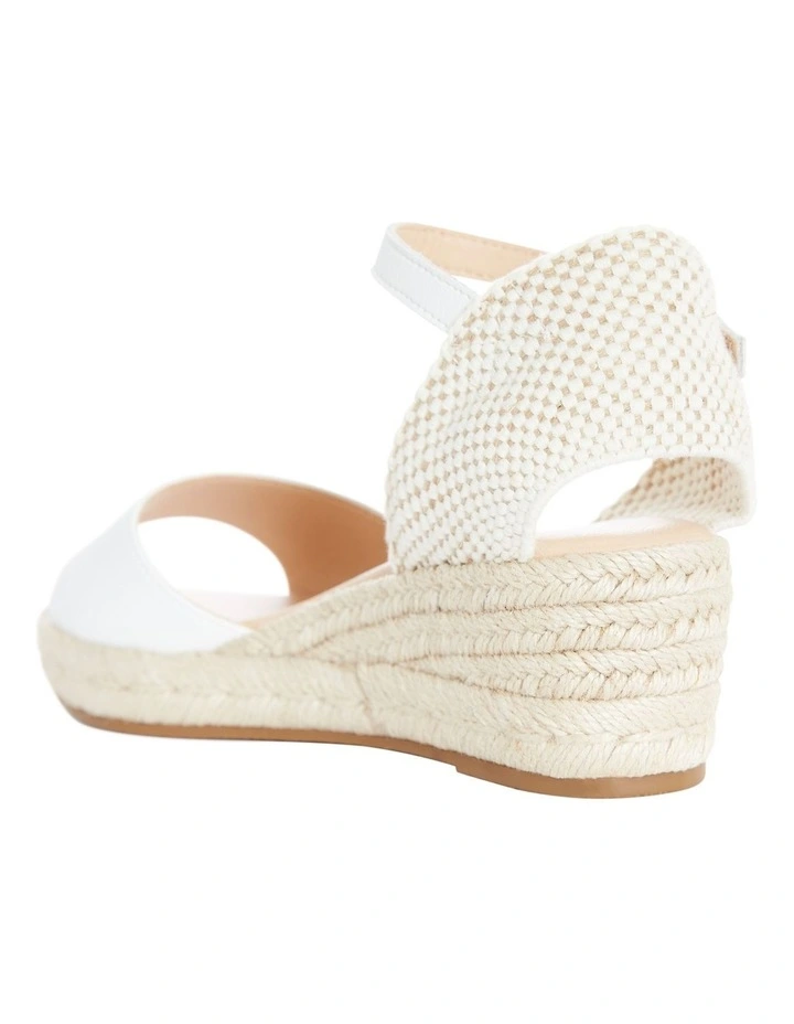 Regina Sandals in White Leather image 3