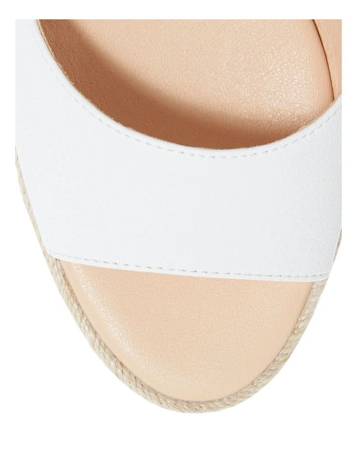 Regina Sandals in White Leather image 4